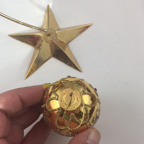 Vintage GKI/Bethlehem Glass Egg shaped embellished Christmas Ornament - Picture 6 of 7